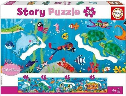 PUZZLE 26 ΤΕΜ.EDUCA STORY PUZZLE Ο ΚΟΣΜΟΣ ΤΗΣ ΘΑΛΑΣΣΑΣ