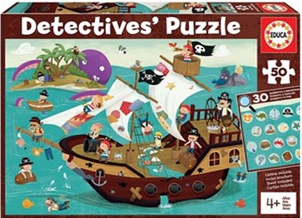 PUZZLE 50 ΤΕΜ.EDUCA DETECTIVE'S-ΠΕΙΡΑΤΕΣ