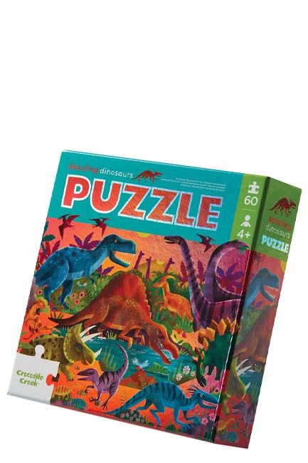 PUZZLE 60 ΤΕΜ.CROCODILE CREEK FOIL-DAZZLING DINOSAURUS