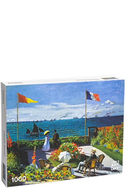 PUZZLE 1000 TEM.TODAY IS ART DAY CLAUDE MONET-GARDEN AT SAINTE ADRESSE