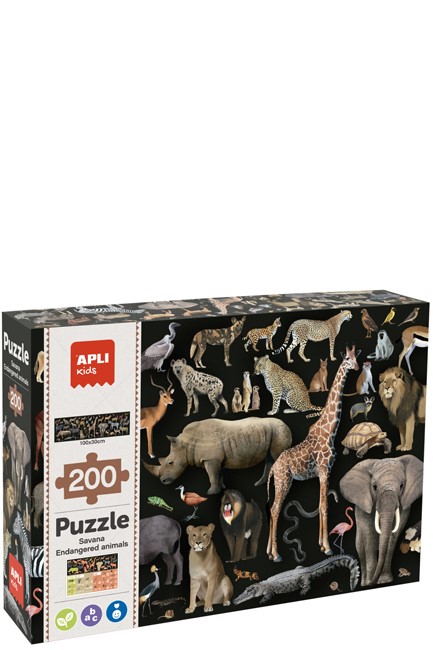 PUZZLE 200TEM.APLI KIDS SAVANNA ANIMALS