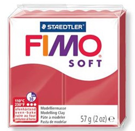 ΠΟΡΣΕΛΑΝΗ ΣΥΝΘΕΤΙΚΗ FIMO 56ΓΡ.-26 CHERRY RED