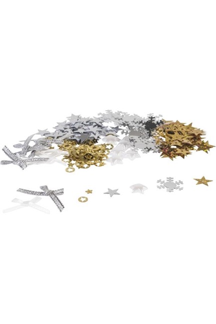 CONFETTI XMAS 6 ΣΧΕΔΙΑ DECO-MIX GLITTER KNORR PRANDELL