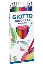 ΞΥΛΟΜΠΟΓΙΕΣ ΑΚΟΥΑΡΕΛΑΣ 12ΤΕΜ.ΜΕΓΑΛΕΣ GIOTTO COLORS 3.0