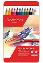 ΞΥΛΟΜΠΟΓΙΕΣ ΑΚΟΥΑΡΕΛΑΣ 12ΤΕΜ.ΜΕΓΑΛΕΣ CARAN D'ACHE CLASSIC SUPRACOLOR ΜΕΤΑΛΛΙΚΗ ΚΑΣΕΤΙΝΑ 3888.312