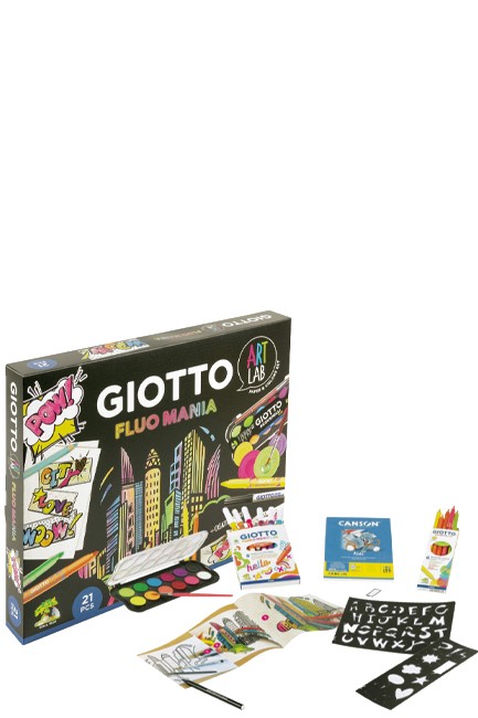 ΣΕΤ ΖΩΓΡΑΦΙΚΗΣ GIOTTO ART LAB FLUO MANIA 21TEM.