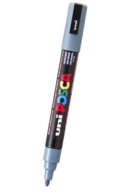 ΜΑΡΚΑΔΟΡΟΣ ΖΩΓΡΑΦΙΚΗΣ UNI POSCA PC-5M ΜΥΤΗ 1,8-2,5ΜΜ SLATE GREY