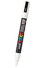 ΜΑΡΚΑΔΟΡΟΣ ΖΩΓΡΑΦΙΚΗΣ UNI POSCA PC-3M ΜΥΤΗ 0,9-1,3ΜΜ WHITE