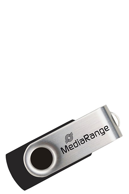 MEMORY USB 8GB 2.0 MEDIARANGE BLACK-SILVER