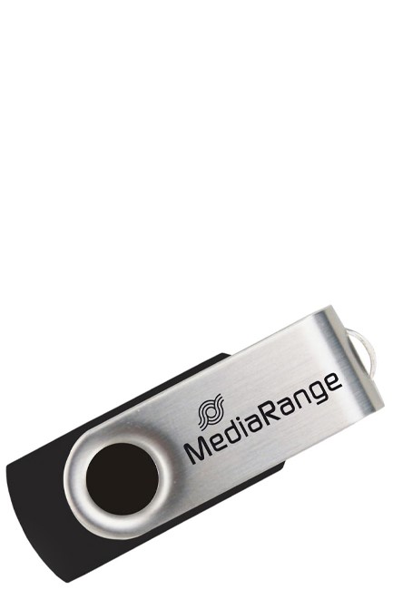 MEMORY USB 128GB 2.0 MEDIARANGE BLACK-SILVER