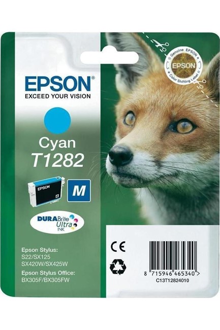 ΜΕΛΑΝΙ INKJET EPSON T1282 CΥΑΝ (FOX)-SΙΖΕ ΜΕDΙUΜ