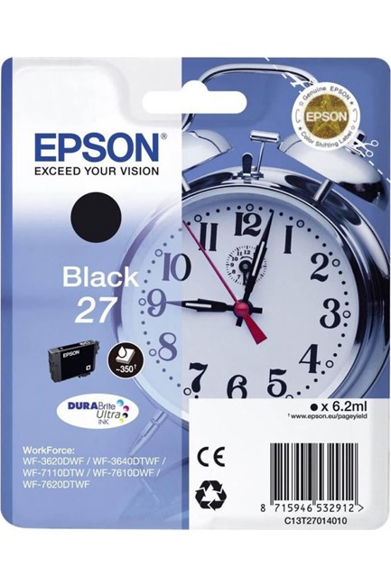 ΜΕΛΑΝΙ INKJET EPSON N.27 BLACK T2701 (CLOCK)