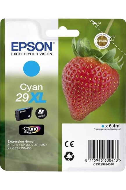 ΜΕΛΑΝΙ INKJET EPSON N.29XL CYAN T2992 (STRAWBERRY)