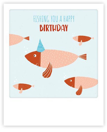 ΚΑΡΤΑΚΙ PICKMOTION ΜΟΝΟ FISHING YOU A HAPPY BIRTHDAY