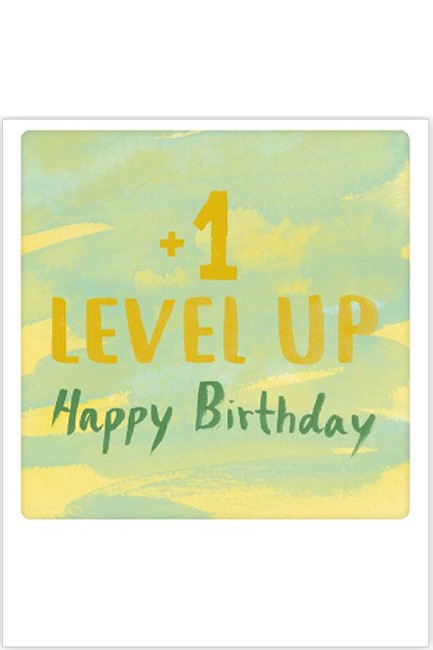 ΚΑΡΤΑΚΙ PICKMOTION ΜΟΝΟ +1 LEVEL UP HAPPY BIRTHDAY