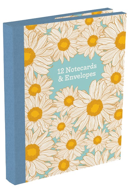 ΚΑΡΤΑ ΕΥΧΕΤΗΡΙΑ ΣΕΤ 12ΤΕΜ.ΜΕ ΦΑΚΕΛΟ THE GIFTED STATIONERY HAZY DAISIES