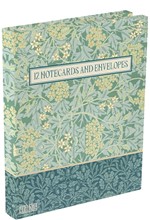 ΚΑΡΤΑ ΕΥΧΕΤΗΡΙΑ ΣΕΤ 12ΤΕΜ.ΜΕ ΦΑΚΕΛΟ THE GIFTED STATIONERY WILLIAM MORRIS-JASMINE