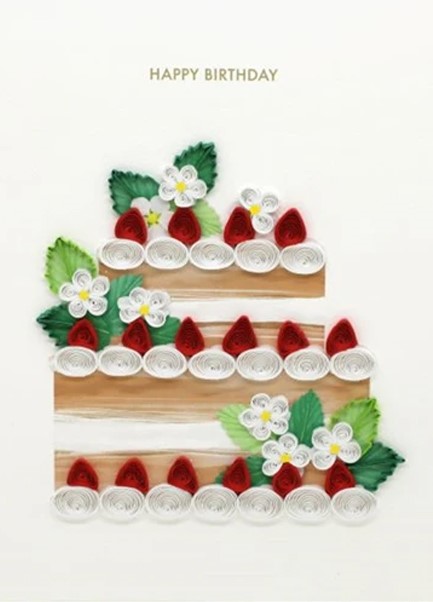 ΚΑΡΤΑ ΕΥΧΕΤΗΡΙΑ QUILLING FILIGRANA ΓΕΝΕΘΛΙΩΝ ΤΟΥΡΤΑ