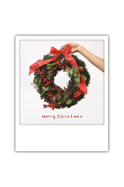 ΚΑΡΤΑ XMAS PICKMOTION ΜΟΝΗ MERRY CHRISTMAS WREATH