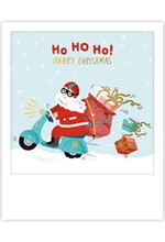 ΚΑΡΤΑΚΙ XMAS PICKMOTION ΜΟΝΟ HO HO HO SCOOTER SANTA