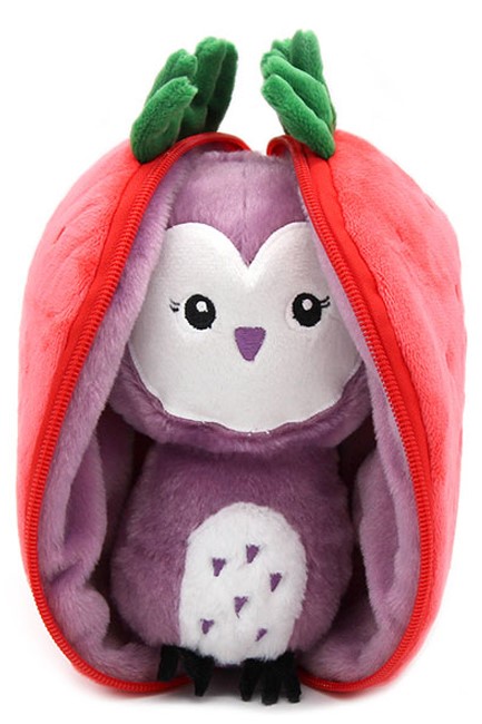 ΛΟΥΤΡΙΝΟ 22εκ.LES DEGLINGOS VEGGIE SERIE VIOLET THE OWL-STRAWBERRY