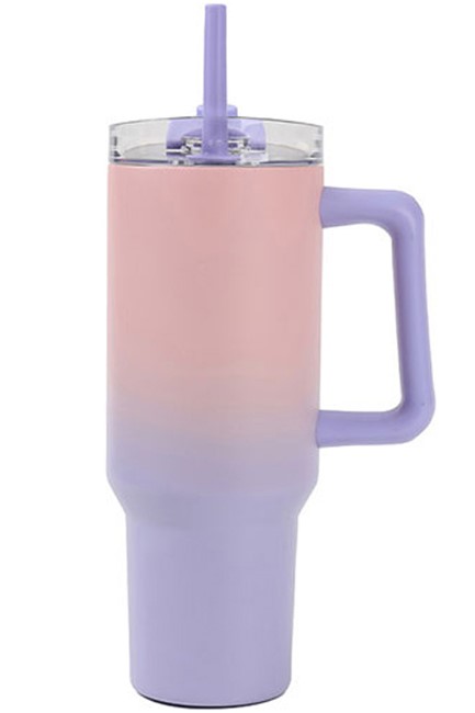 ΚΟΥΠΑ ΘΕΡΜΟΣ 1200ml.I DRINK TRAVEL ΜΕ ΧΕΡΟΥΛΙ ID0257 PURPLE-PINK