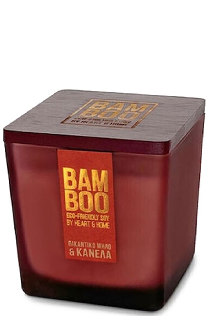 ΚΕΡΙ ΑΡΩΜΑΤΙΚΟ HEART & HOME BAMBOO 80ΓΡ.-ΠΙΚΑΝΤΙΚΟ ΜΗΛΟ ΚΑΙ ΚΑΝΕΛΑ NEW