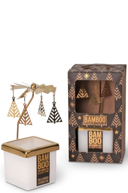 ΚΕΡΙ ΑΡΩΜΑΤΙΚΟ HEART & HOME XMAS BAMBOO ΣΕΤ CAROUSEL B01070001