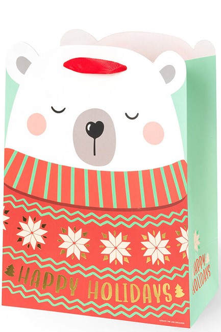 ΤΣΑΝΤΑ ΔΩΡΟΥ XMAS MEDIUM LEGAMI GB0636 POLAR BEAR