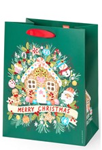 ΤΣΑΝΤΑ ΔΩΡΟΥ XMAS MEDIUM LEGAMI GB0637 GINGERBREAD HOUSE