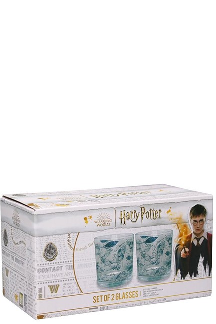 ΠΟΤΗΡΙ ΓΥΑΛΙΝΟ ΣΕΤ 2 ΤΕΜ.HALF MOON BAY HARRY POTTER DIAGON 300ML GL02HP04