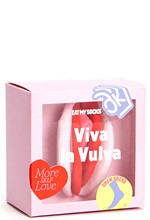 ΚΑΛΤΣΕΣ EAT MY SOCKS VIVA LA VULVA WHITE