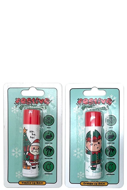 LIP BALM STICK XMAS PUCKATOR XMAS FESTIVE FRIENDS XLIP137 SANTA-ELF