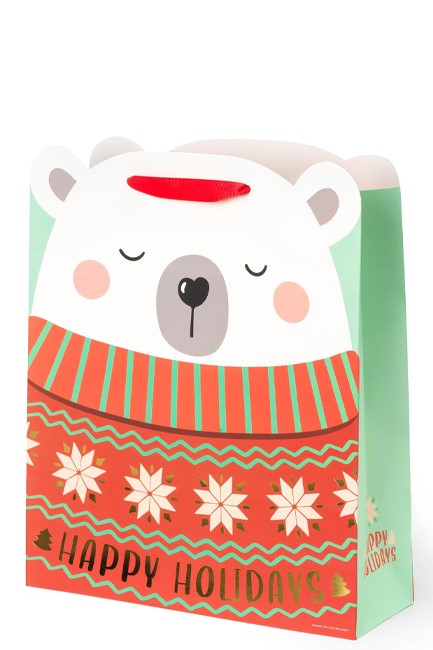 ΤΣΑΝΤΑ ΔΩΡΟΥ XMAS LARGE LEGAMI GB0641 POLAR BEAR