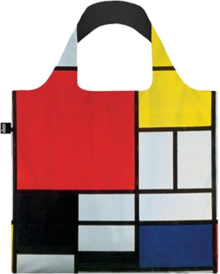 ΤΣΑΝΤΑ ΓΙΑ ΨΩΝΙΑ LOQI RECYCLED MUSEUM-PIET MONDRIAN-COMPOSITION RED YELLOW BLUE BLACK