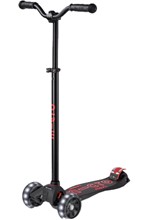 SCOOTER MAXI MICRO DELUXE PRO BLACK RED ΜΕ LED ΤΡΟΧΟΥΣ