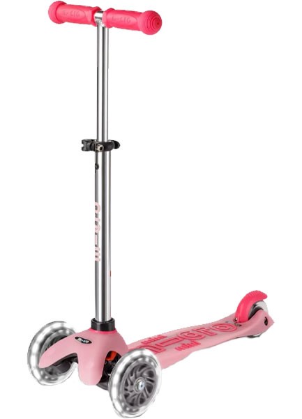 SCOOTER MINI MICRO DELUXE GLOW LED FROSTY PINK