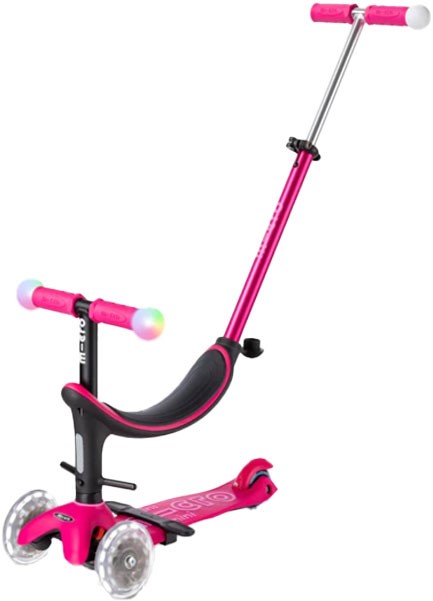 SCOOTER MINI MICRO2 GROW DELUXE MAGIC LED PINK