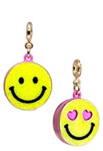 ΣΥΜΒΟΛΟ ΚΡΕΜΑΣΤΟ ΓΙΑ ΚΟΣΜΗΜΑΤΑ CHARM IT-GOLD GLITTER SMILEY FACE