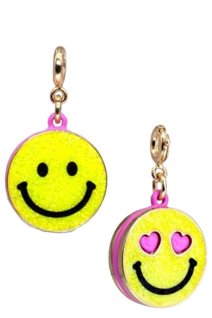 ΣΥΜΒΟΛΟ ΚΡΕΜΑΣΤΟ ΓΙΑ ΚΟΣΜΗΜΑΤΑ CHARM IT-GOLD GLITTER SMILEY FACE