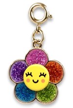 ΣΥΜΒΟΛΟ ΚΡΕΜΑΣΤΟ ΓΙΑ ΚΟΣΜΗΜΑΤΑ CHARM IT-GOLD GLITTER HAPPY FLOWER