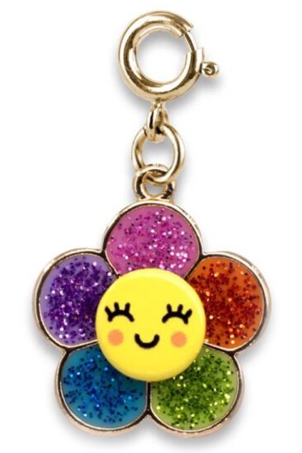 ΣΥΜΒΟΛΟ ΚΡΕΜΑΣΤΟ ΓΙΑ ΚΟΣΜΗΜΑΤΑ CHARM IT-GOLD GLITTER HAPPY FLOWER