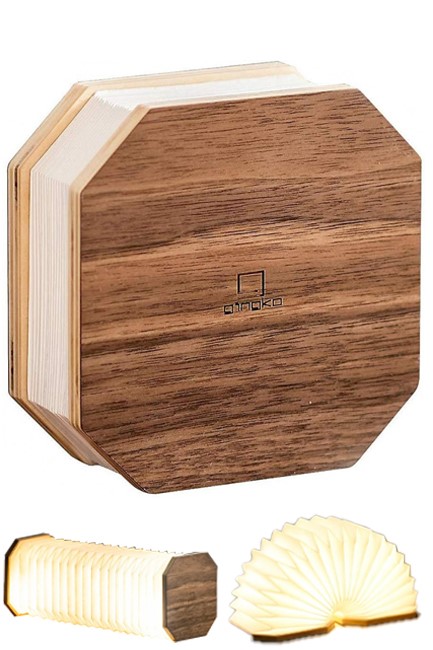 ΦΩΤΙΣΤΙΚΟ ΞΥΛΙΝΟ ΕΠΙΤΡΑΠΕΖΙΟ GINGKO SMART ACCORDION G006WT NATURAL WALNUT WOOD