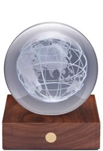 ΦΩΤΙΣΤΙΚΟ ΞΥΛΙΝΟ ΕΠΙΤΡΑΠΕΖΙΟ GINGKO AMBER CRYSTAL LIGHT USB G025WO 3D LASER WORLD GLOBE