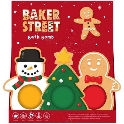 ΑΛΑΤΑ ΜΠΑΝΙΟΥ XMAS PUCKATOR BATH BOMBS GINGERBREAD BAKER STREET