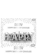 ΚΕΡΑΚΙΑ GLITTER ΓΡΑΜΜΑΤΑ ΑΣΗΜΙ HAPPY BIRTHDAY